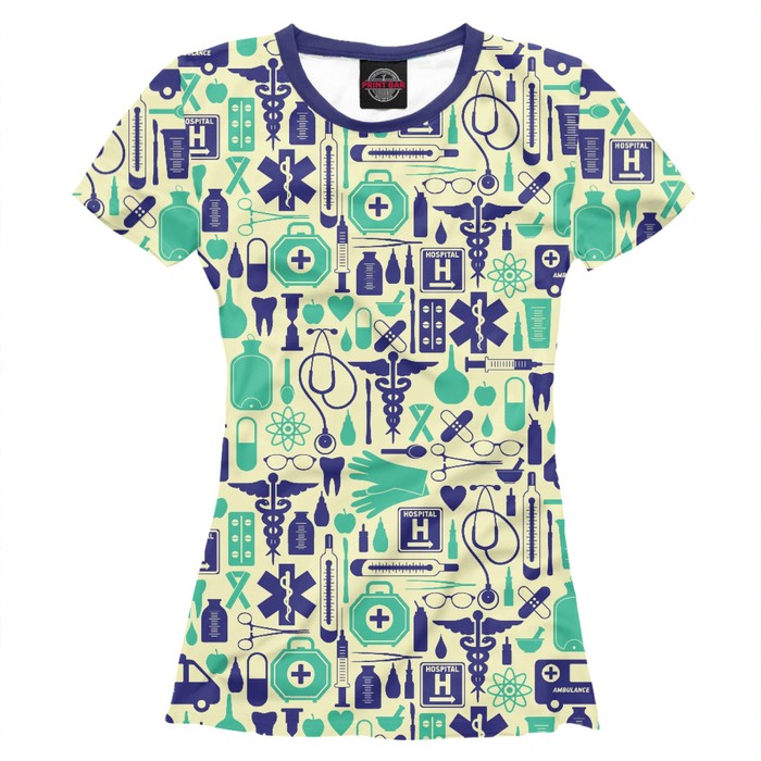 Футболка женская "Врач", размер 4XL VRC-770519