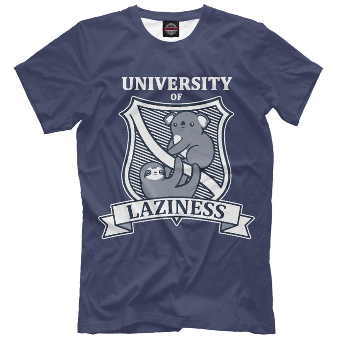 Футболка мужская "Университет лени", размер M NDP-818484