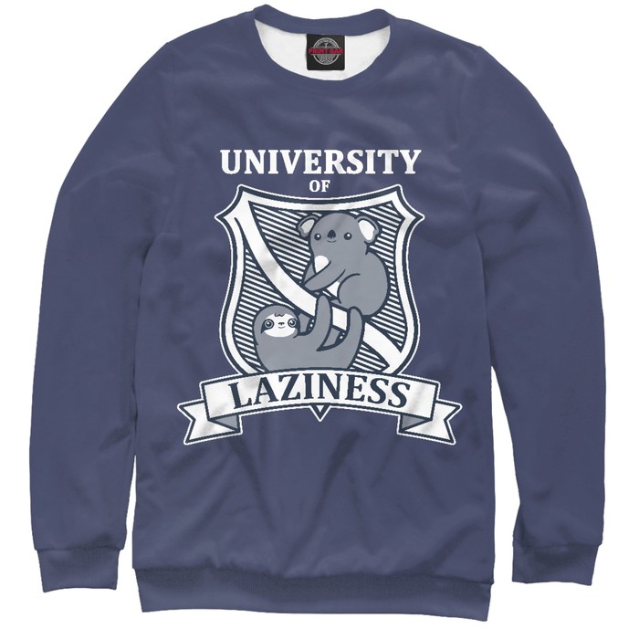 Свитшот мужской "Университет лени", размер XS NDP-818484