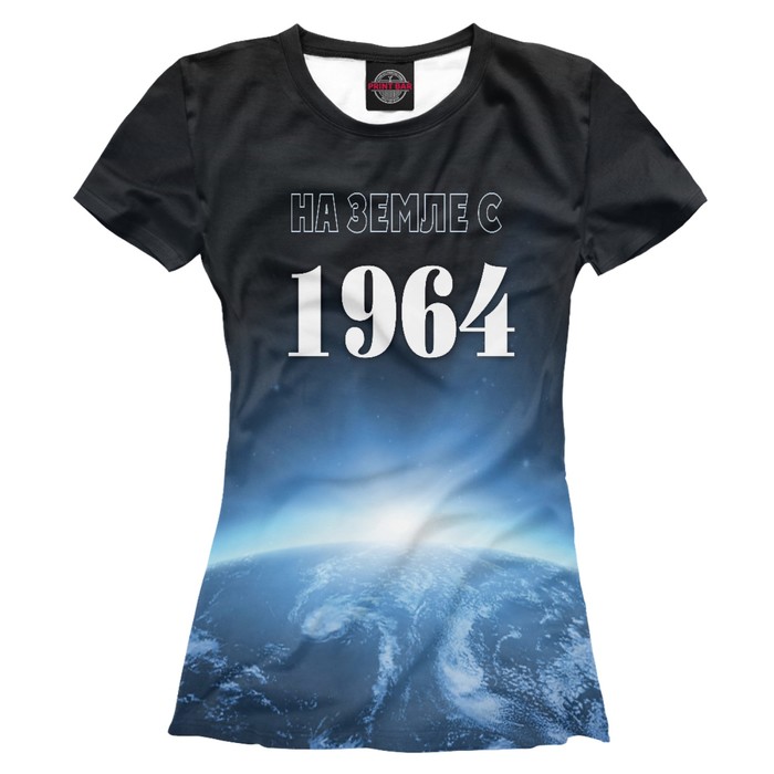 Футболка женская "На Земле с 1964", размер 5XL DHC-512631