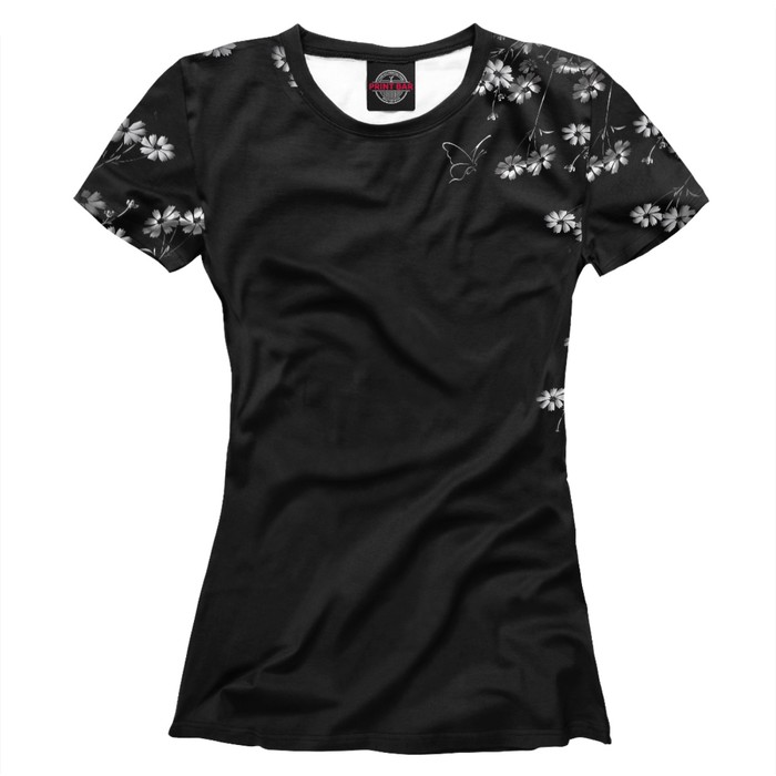 Футболка женская "Цветы", размер L CVE-706372