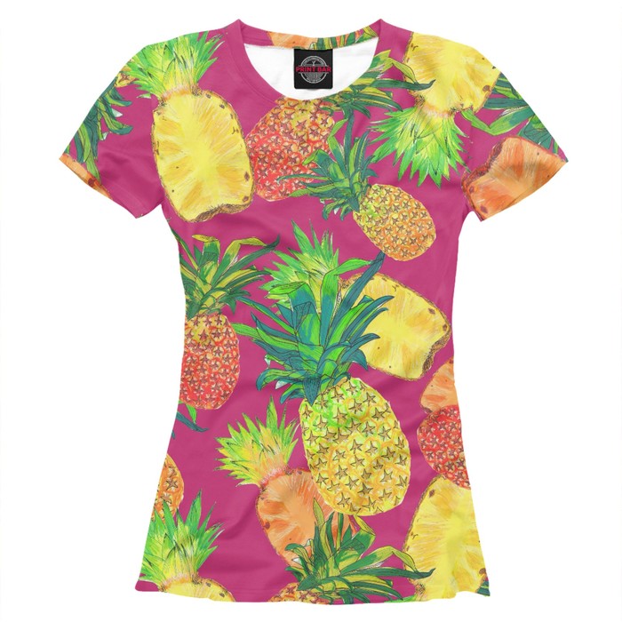 Футболка женская "Ананасы", размер XXXL EDA-498459