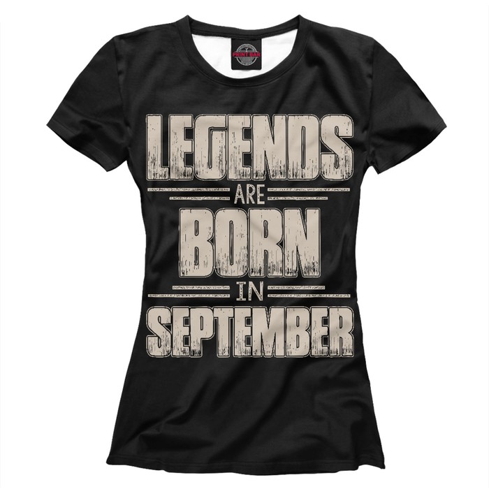 Футболка женская "Сентябрь - рождение легенды", размер XL RZP-228199
