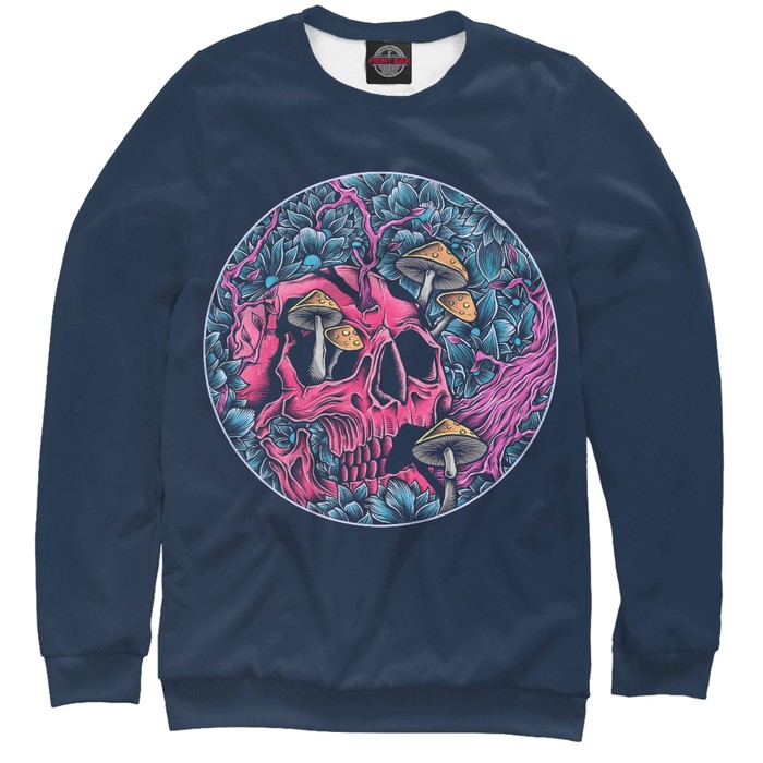 Свитшот мужской "Череп грибы", размер XXL DAR-433313