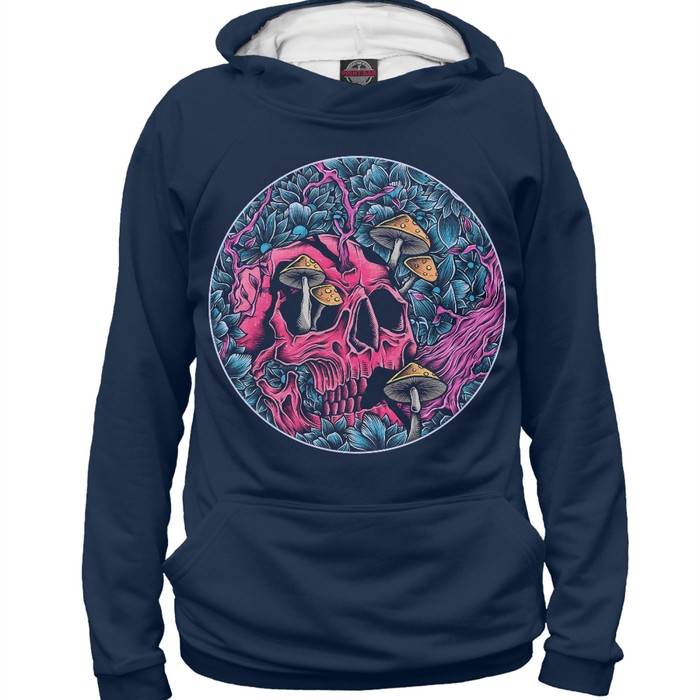 Худи женское "Череп грибы", размер XS DAR-433313