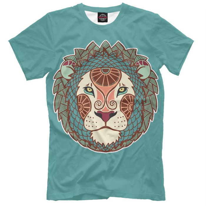 Футболка мужская "Лев", размер L LEV-338998