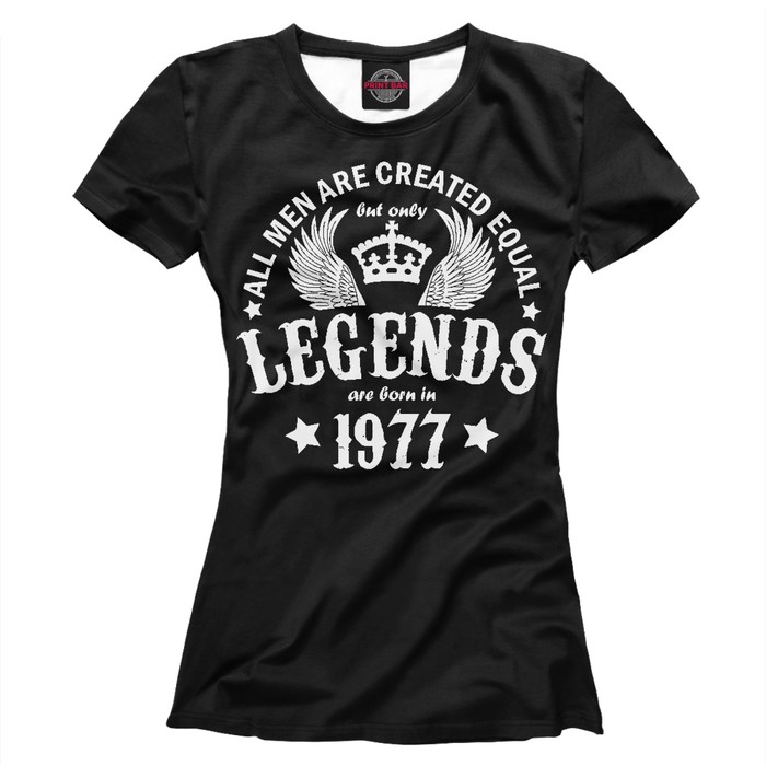 Футболка женская "1977 - рождение легенды", размер XL DSE-331591