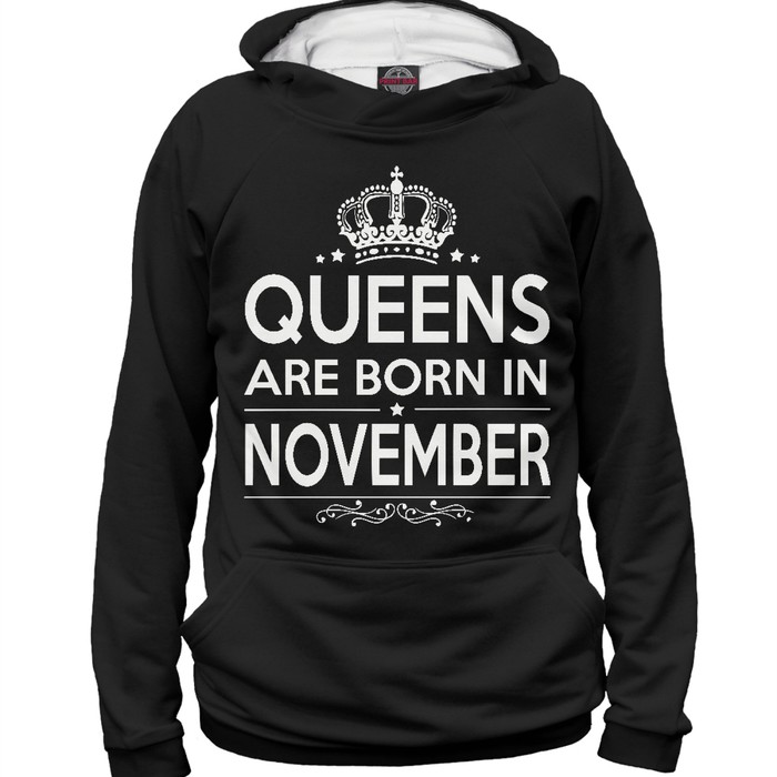 Худи женское "Королевы рождаются в ноябре", размер XS DRZ-552524