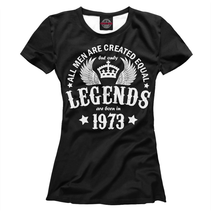 Футболка женская "1973 - рождение легенды", размер S DSM-303433