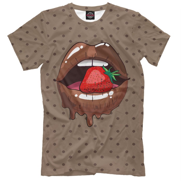 Футболка мужская "Шоколадные губы", размер M POP-851917