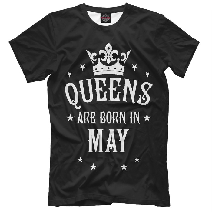 Футболка мужская "Королевы рождаются в мае", размер L DRZ-306954
