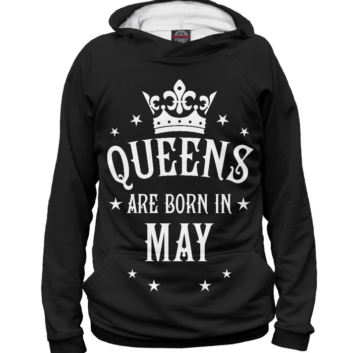 Худи мужское "Королевы рождаются в мае", размер XL DRZ-306954