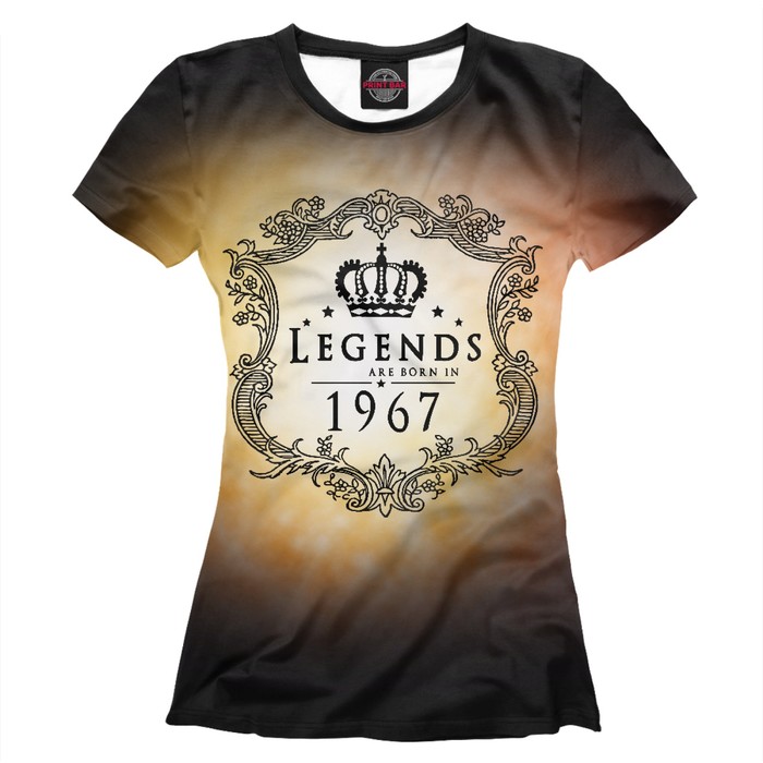 Футболка женская Born in 1967, размер 4XL DHS-170287