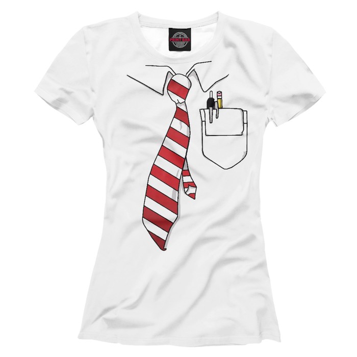 Футболка женская "Рубашка и галстук", размер 5XL CST-905614