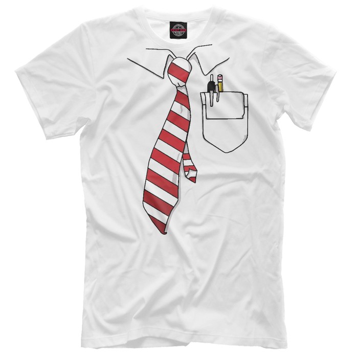 Футболка мужская "Рубашка и галстук", размер 5XL CST-905614