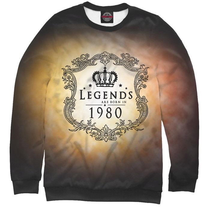 Свитшот женский Born in 1980, размер XL DVH-629367