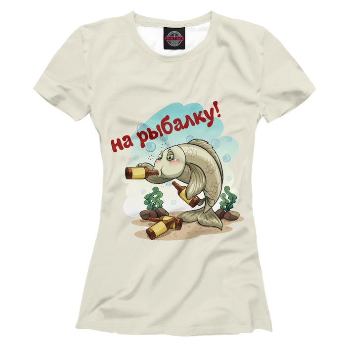 Футболка женская "На рыбалку!", размер 2XS FSH-614508