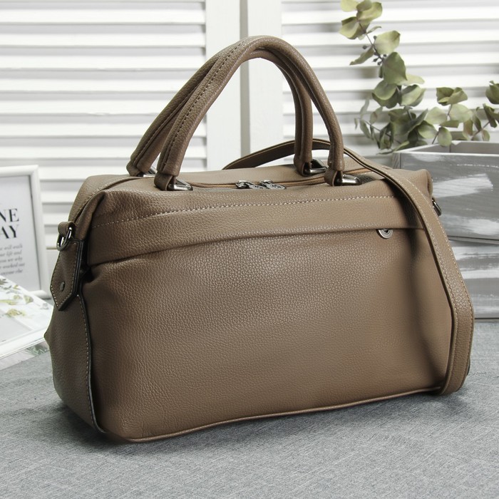 Сумка женская, 1 отдел с перегородкой, 2 наружных кармана, длинный ремень, цвет хаки