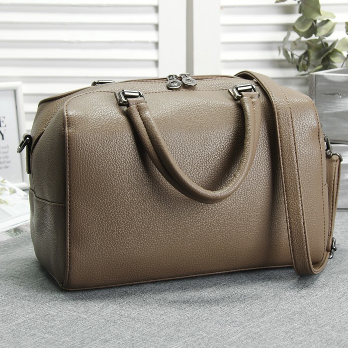 Сумка женская, 1 отдел, наружный карман, длинный ремень, цвет хаки