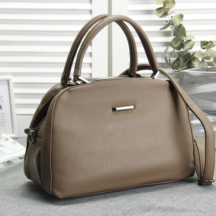 Сумка женская, 1 отдел, наружный карман, длинный ремень, цвет хаки