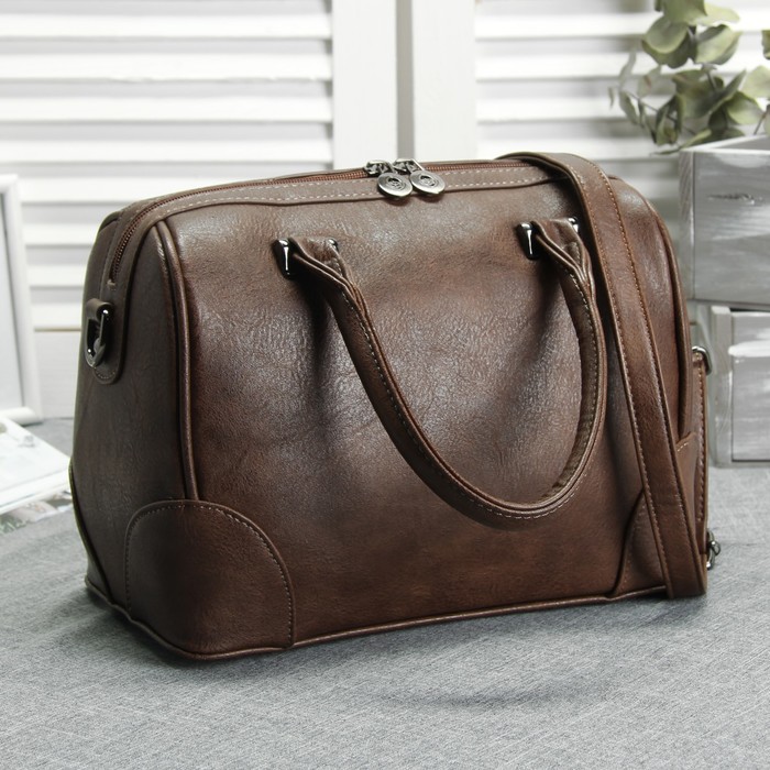 Сумка женская на молнии, 1 отдел, наружный карман, длинный ремень, цвет хаки