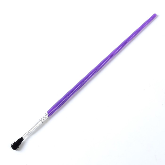 Набор кистей, нейлон, плоские, 3 шт., с пластиковыми цветными ручками