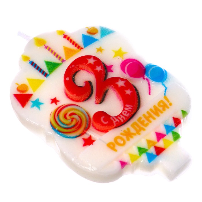 Свеча с выпуклым элементом "3"