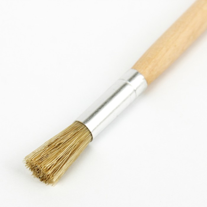 Набор кистей щетина 3 штуки круглые короткие утолщенные