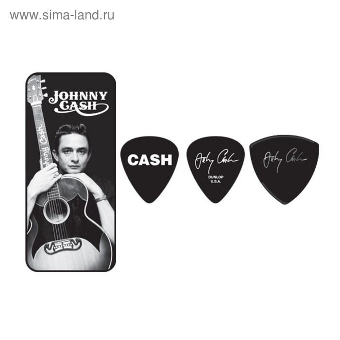 Медиаторы Dunlop JCPT01M Johnny Cash Memphis  6шт, средние, в коробочке