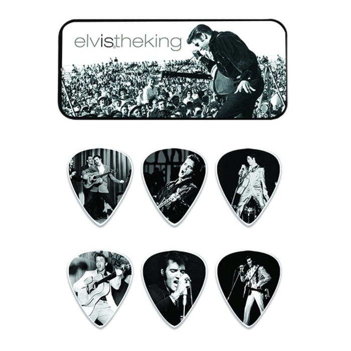 Медиаторы Dunlop EPPT01 Elvis Presley King 6шт, средние, в коробочке
