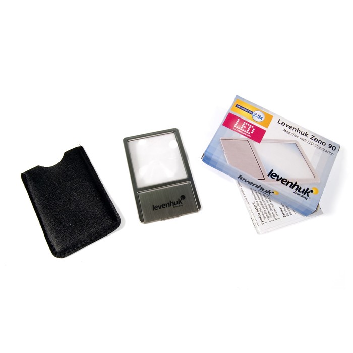 Линза Френеля Levenhuk Zeno 90, 2,5x, 48x45 мм, 1 LED, металл