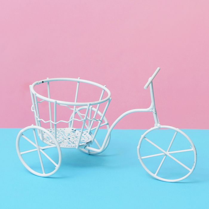 Подставка для цветов "Велосипед" с корзинкой ( d-8см) 10*18*13 см