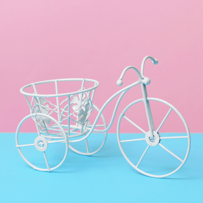 Подставка для цветов "Велосипед" корзинка с цветком 10,5*24*16 см