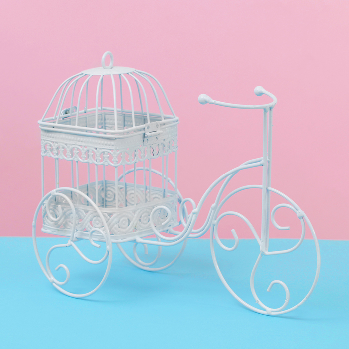 Подставка для цветов "Велосипед" с клеткой (d-10см) 12*31*21 см