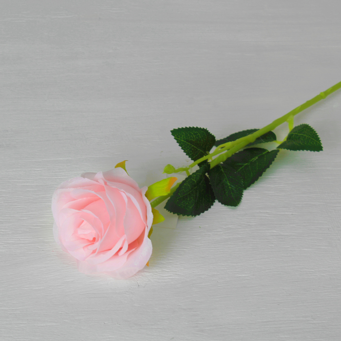 Цветы искусственные "Роза Морокко" 7*55 см, розовая