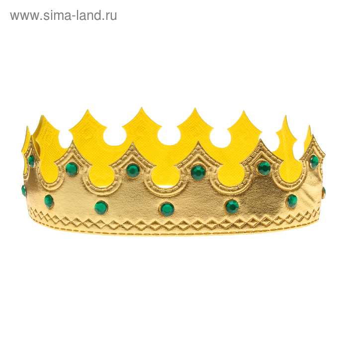 Карнавальная корона «Принц», цвет золотой корона король цвет золотой