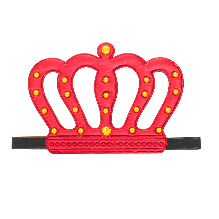 Карнавальная корона Король, на резинке, цвет красный