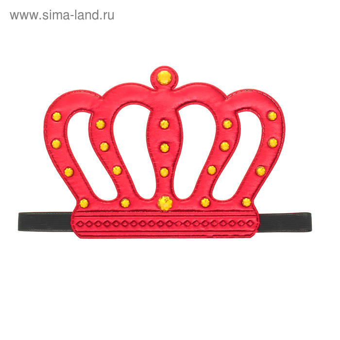 фото Карнавальная корона «король», на резинке, цвет красный