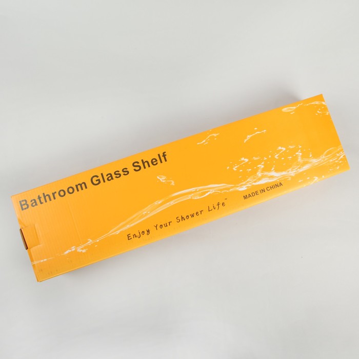 Полка для ванной комнаты, нержавеющая сталь, стекло