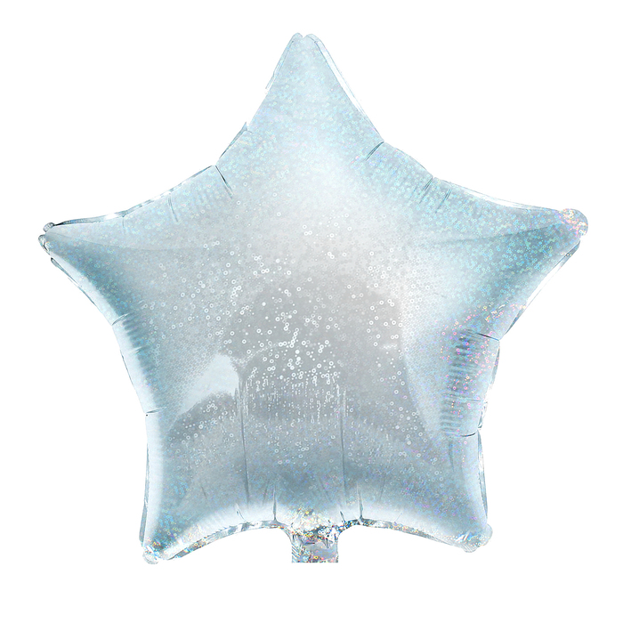 Шар фольгированный 18" "Звезда", голография, цвет серебристый