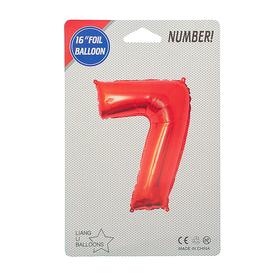 

Шар фольгированный 16", цифра 7, индивидуальная упаковка, цвет красный