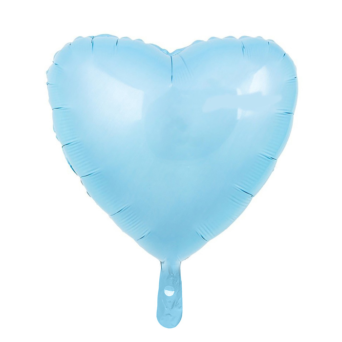 Шар фольгированный 18" "Сердце", цвет голубой