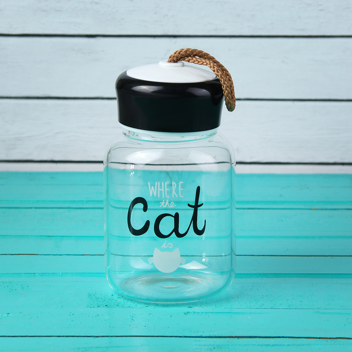 Бутылка 350 мл "Мяу", рисунок МИКС