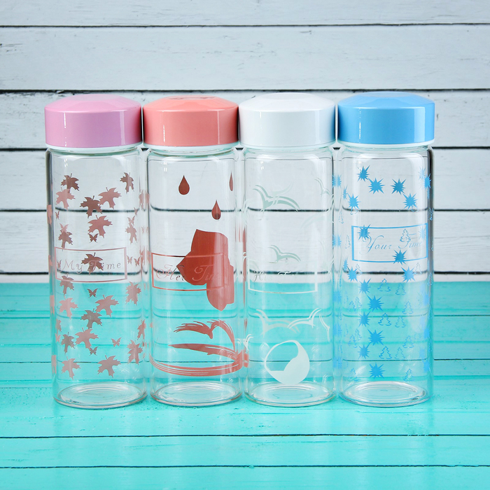 Бутылка 320 мл "Наше время", цвета МИКС