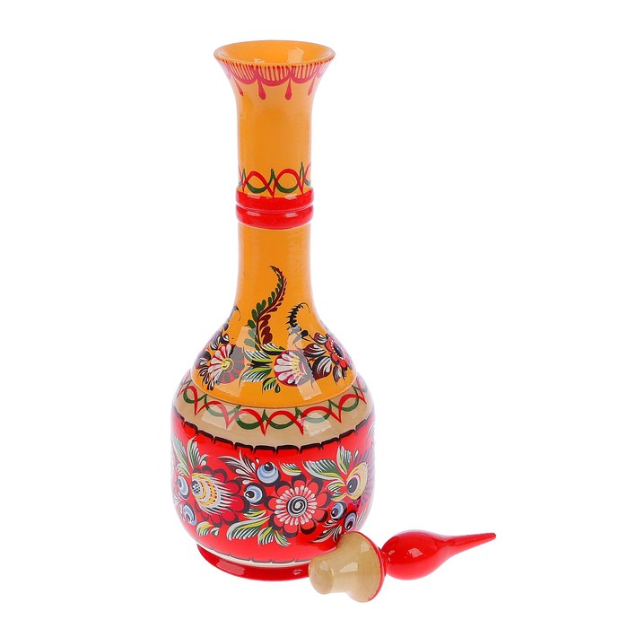 Набор винный «Восток», жёлтый, 8 пр: кувшин-0,5л, h=30 см, фужер-70 мл, D подноса-30 см