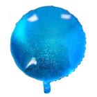 Шар фольгированный 18" "Круг", голография, цвет синий