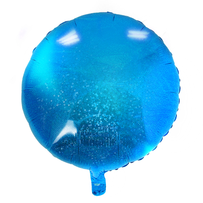 Шар фольгированный Круг 18" голография Синий