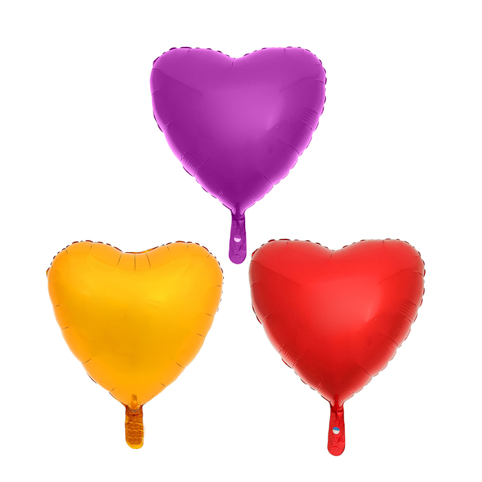 Шар фольгированный Сердце 32" цвета МИКС