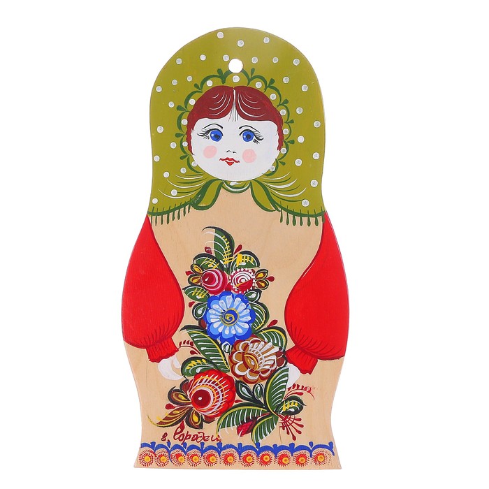 Доска разделочная «Матрёшка», 15х30 см