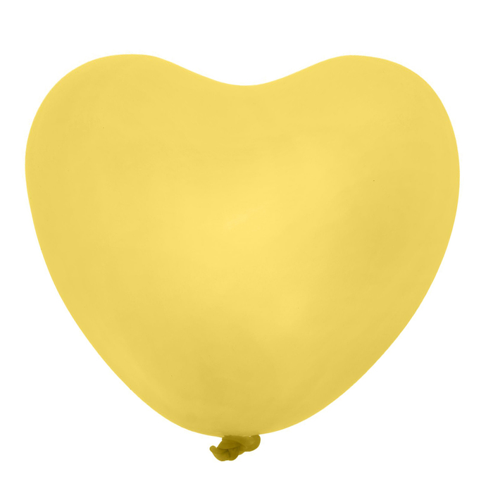 Шар латексный 36" "Сердце" желтый цвет